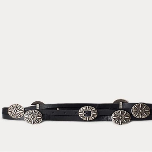 Polo Ralph Lauren Concho Leather Wrap Belt